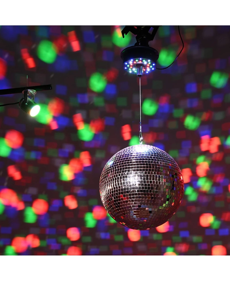 Yescom 12" Large Disco Ball with Motor and Light 6RPM Rotator And 3W Rgb Spotlight for 70s 80s Party Dj Bands Club Wedding Event Studio