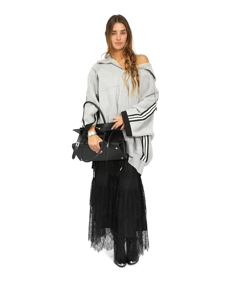Belle & Bloom Women's and Living by the Ocean Oversized Striped Hoodie