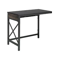Sauder Foundry Road Desk Return, Carbon Oak finish