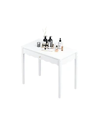 Streamdale Furniture 35 inches Scalloped Vanity Desk with Drawer and Knob
