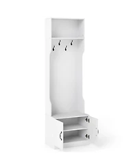 Slickblue Entryway Hall Tree 3-in-1 with Bench and Storage Organizer
