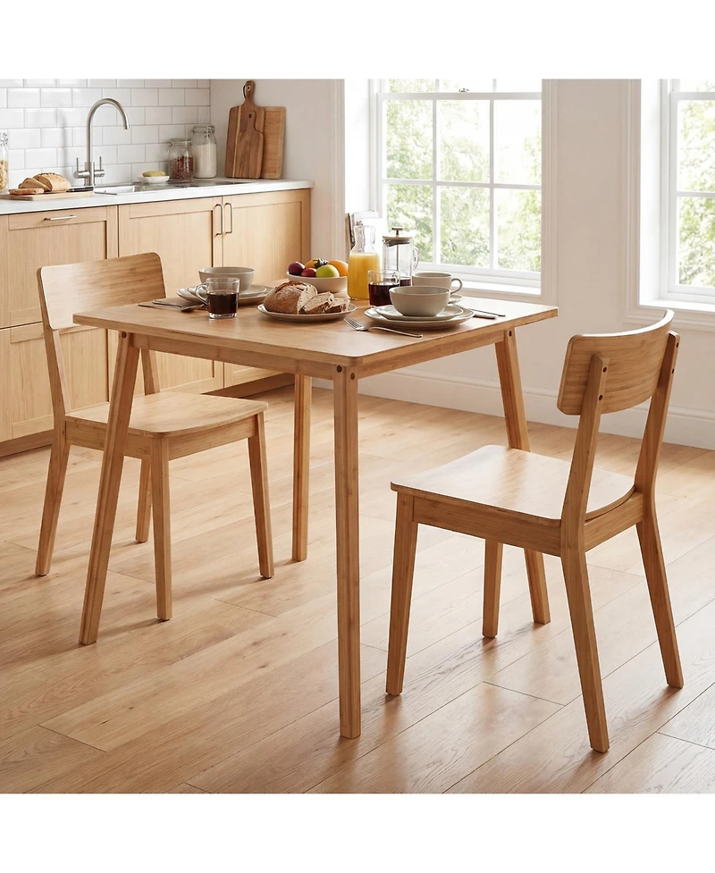 Slickblue Wicker Square Dining Table for 2 to 4 People Patio Table