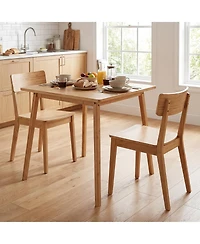 Slickblue Wicker Square Dining Table for 2 to 4 People Patio Table