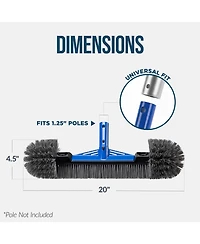 Best Choice Products Heavy-Duty Pool Brush Head with Reinforced Aluminum Bracket - Wall and Floor Cleaner (Head Only)