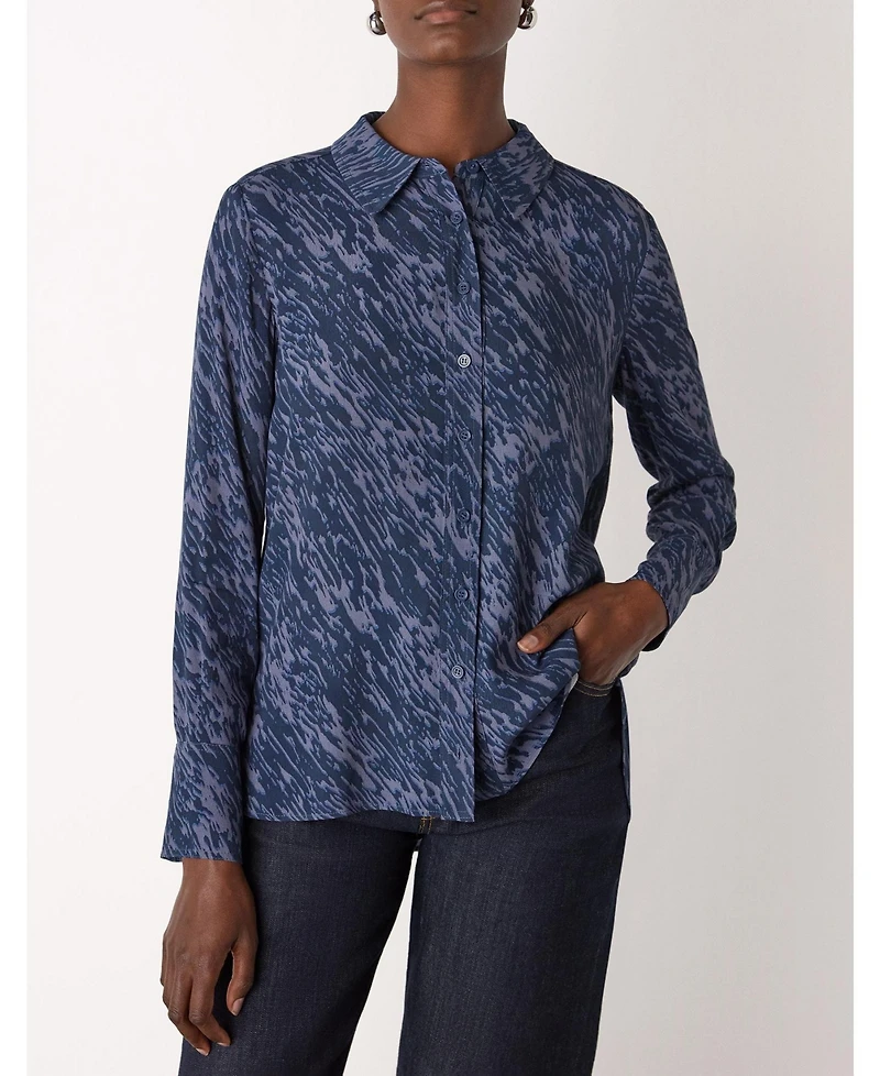 Whistles Women's Abstract Marks Collared Shirt