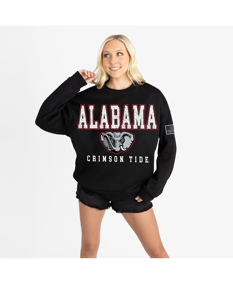 Gameday Couture Women's Black Alabama Crimson Tide Oversized Level Up Label Premium Sweatshirt