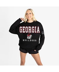 Gameday Couture Women's Black Georgia Bulldogs Oversized Level Up Label Premium Sweatshirt