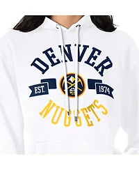 G-iii 4Her by Carl Banks Women's White Denver Nuggets City Pullover Hoodie