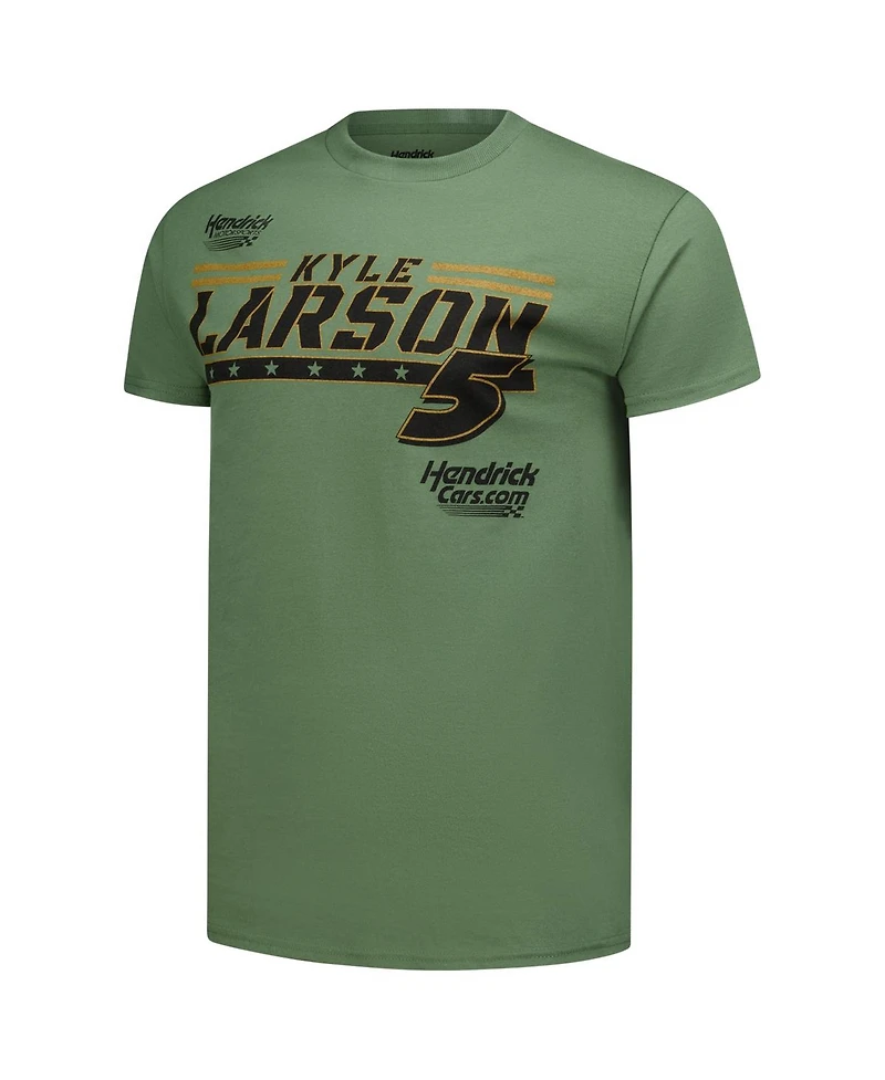 Classic Ink Usa Men's Hunter Green Kyle Larson Crewneck T-Shirt