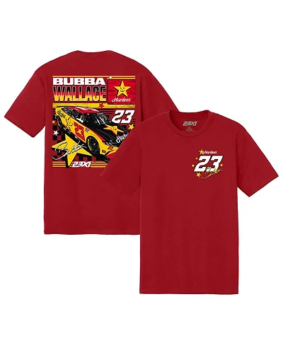 23xi Racing Men's Red Bubba Wallace 23 Hardee's T-Shirt