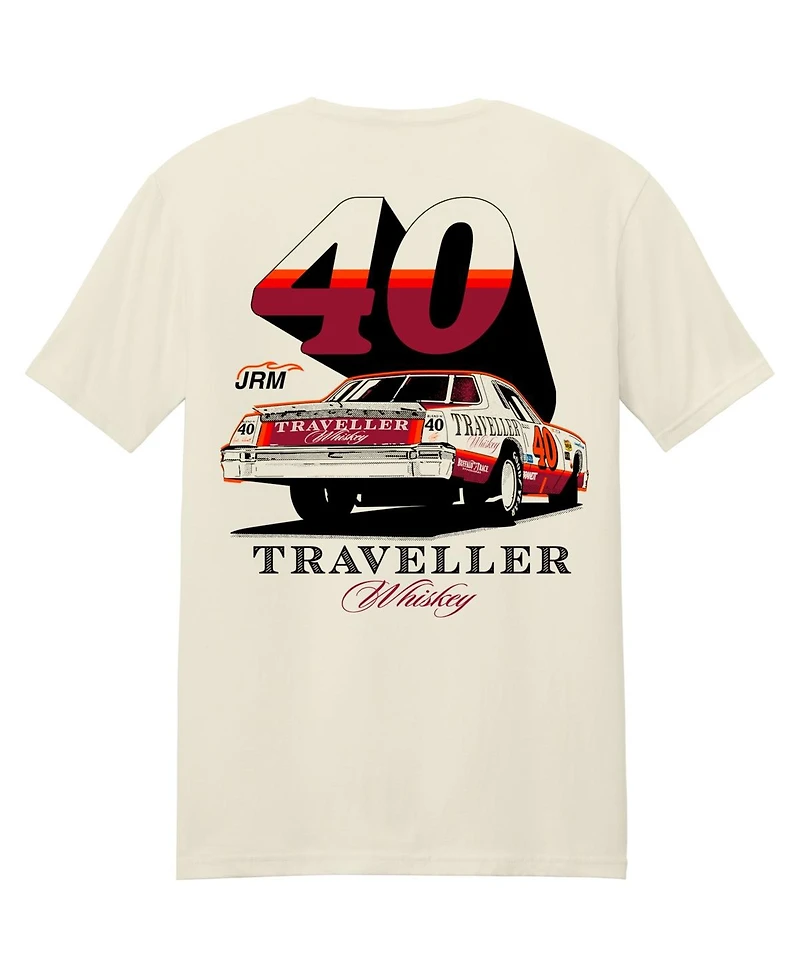 Classic Ink Usa Men's Cream Justin Allgaier Traveler Whiskey T-Shirt