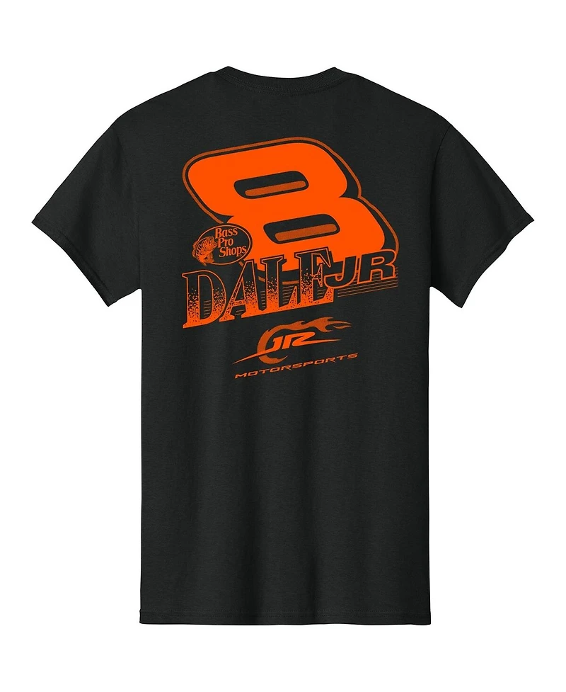 Jr Motorsports Official Team Apparel Men's Black Dale Earnhardt Jr. Bass Pro Shops 8 T-Shirt