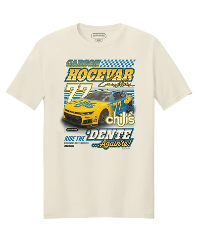 Spire Motorsports Men's Natural Carson Hocevar 77 Chili's Car Throwback T-Shirt