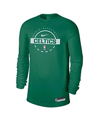 Nike Men's Kelly Green Boston Celtics 2025/26 On-Court Flare Dri-fit Practice Long Sleeves Tri-Blend T-Shirt