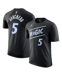 Jordan Men's and Women's Paolo Banchero Black Orlando Magic Name & Number T-Shirt - Statement Edition