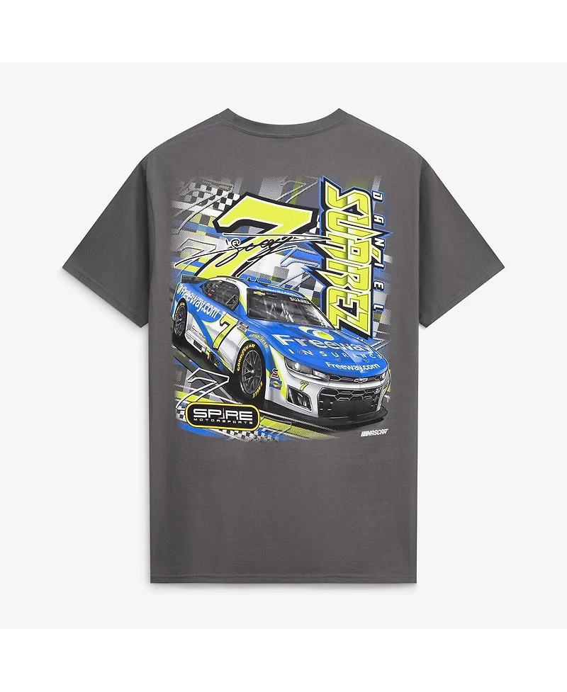 Spire Motorsports Men's Charcoal Daniel Suarez 7 Freeway Insurance T-Shirt
