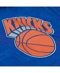 Mitchell & Ness Men's Blue New York Knicks Playmaker Full-Zip Hooded Windbreaker Jacket