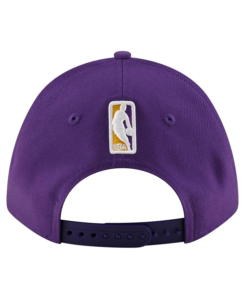 New Era Men's Purple Los Angeles Lakers 9FORTY Stock M-Crown Adjustable Hat
