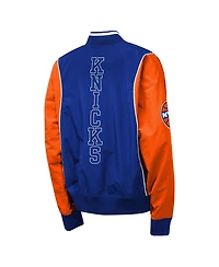 Outerstuff Big Boys and Girls Blue/Orange New York Knicks Two-Pointer Full-Zip Windbreaker Jacket