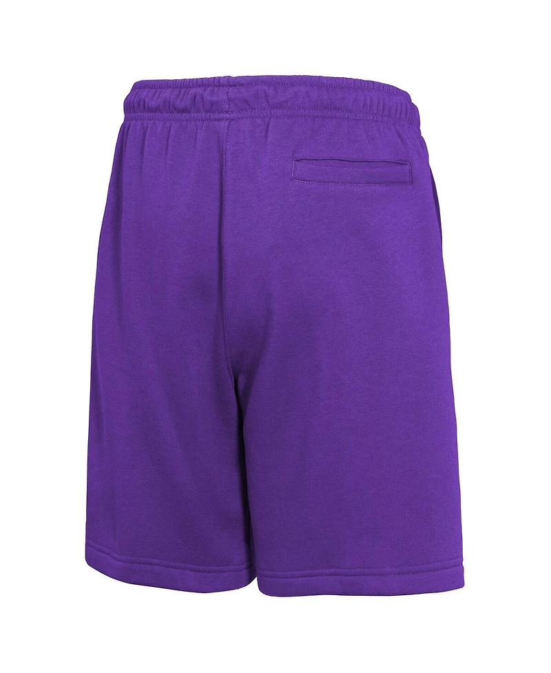 Nike Big Boys and Girls Purple Los Angeles Lakers Courtside Club Fleece Shorts