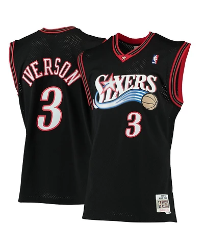 Mitchell & Ness Men's Allen Iverson Black Philadelphia 76ers 2000/01 Hardwood Classics Swingman Jersey