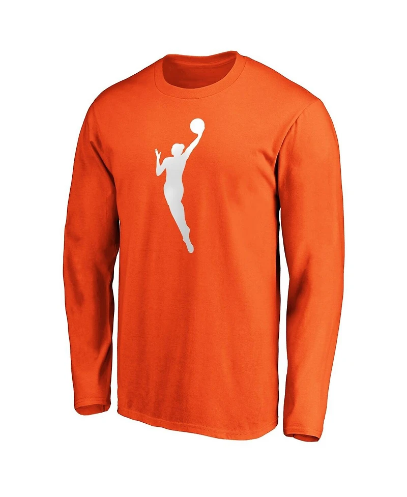 Fanatics Men's Orange Wnba Primary Logo Long Sleeve T-Shirt