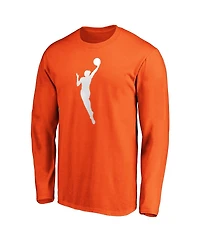 Fanatics Men's Orange Wnba Primary Logo Long Sleeve T-Shirt