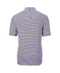 Cutter & Buck Men's Purple Ecu Pirates Throwback Logo Virtue Eco Pique Stripe Polo Shirt