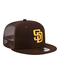 New Era Big Boys and Girls Brown San Diego Padres 9FIFTY Trucker Snapback Hat