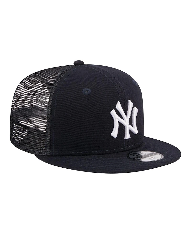 New Era Big Boys and Girls Navy New York Yankees 9FIFTY Trucker Snapback Hat