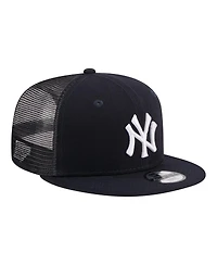New Era Big Boys and Girls Navy New York Yankees 9FIFTY Trucker Snapback Hat