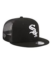 New Era Big Boys and Girls Black Chicago White Sox 9FIFTY Trucker Snapback Hat