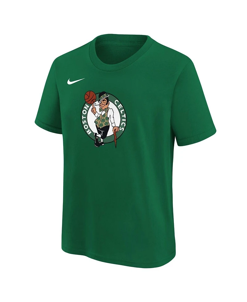 Nike Big Boys and Girls Kelly Green Boston Celtics Team Essential Logo T-Shirt