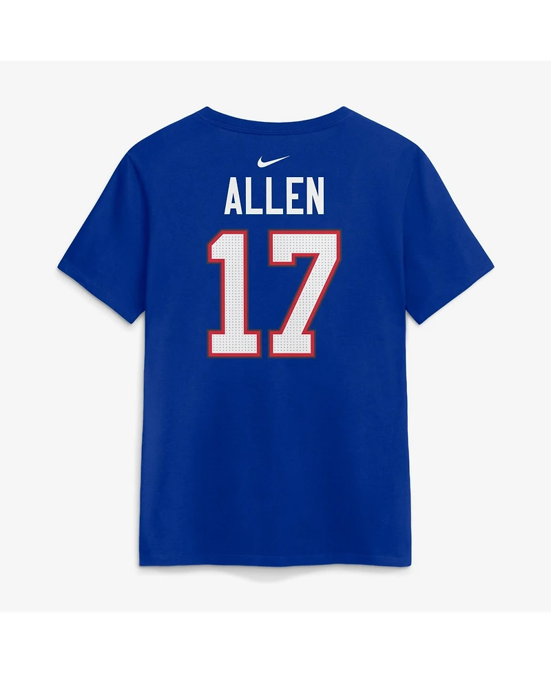 Nike Women's Josh Allen Royal Buffalo Bills Player Name & Number T-Shirt