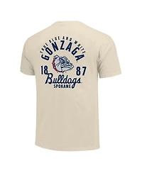 Image One Men's Cream Gonzaga Bulldogs Comfort Colors Mascot Overlay T-Shirt