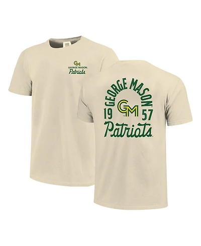 Image One Men's Cream George Mason Patriots Comfort Colors Mascot Overlay T-Shirt
