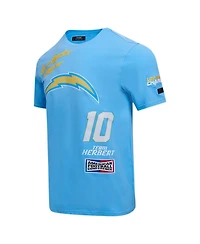Pro Standard Men's Justin Herbert Powder Blue Los Angeles Chargers Fast Lane Name and Number Player T-Shirt