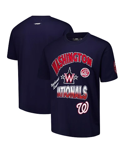 Pro Standard Men's Navy Washington Nationals Turn It Up Dropped Shoulder T-Shirt