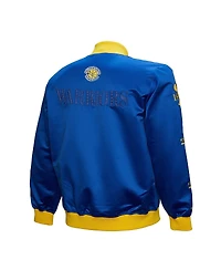 Mitchell & Ness Men's Royal Golden State Warriors Hardwood Classics Team Og 3.0 Lightweight Satin Full-Snap Jacket