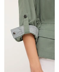 Olsen Women's Collarless Safari Jacket