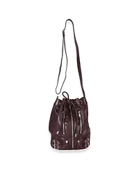 Pre-Owned Saint Laurent Bordeaux Smooth Calfskin Medium Rider Bucket Bag