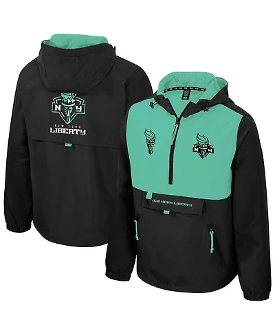 Stadium Essentials Men's and Women's Black/Mint New York Liberty Legends Challenger Quarter-Zip Jacket