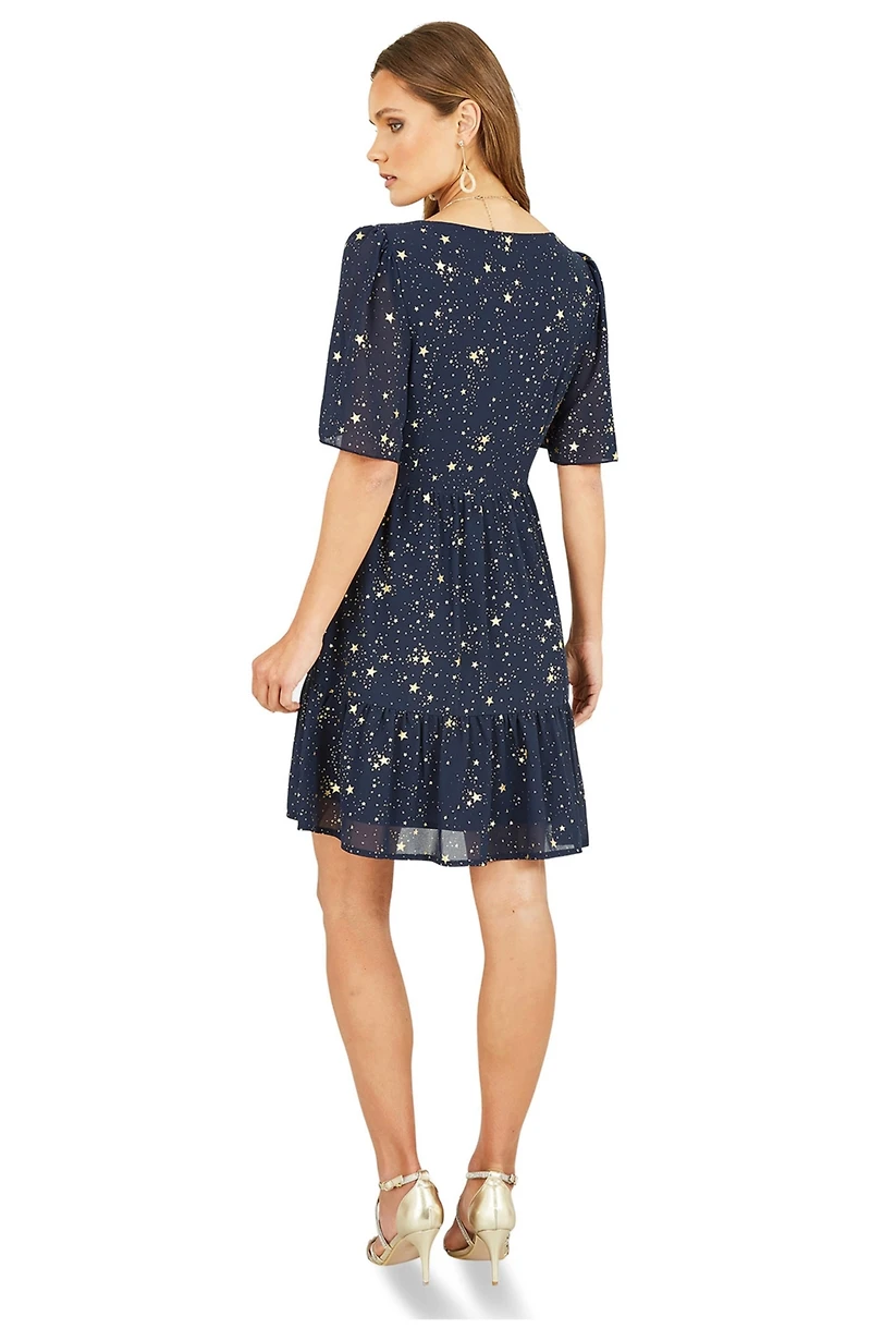 Yumi Women's Star Print Skater Dress