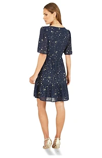 Yumi Women's Star Print Skater Dress