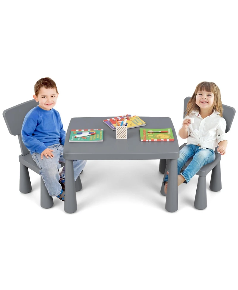 Slickblue 3 Piece Kids Activity Table and Chair Set Multifunction
