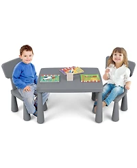 Slickblue 3 Piece Kids Activity Table and Chair Set Multifunction