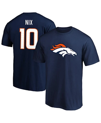 Fanatics Men's Bo Nix Navy Denver Broncos Big & Tall Player Name Number T-Shirt