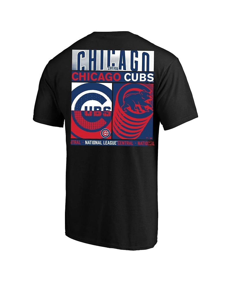 Fanatics Men's Profile Black Chicago Cubs Big & Tall Two-Sided Graphic T-Shirt