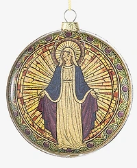 Holiday Lane Blessed Holy Mary Disk Ball Ornament, Macy's Exclusive