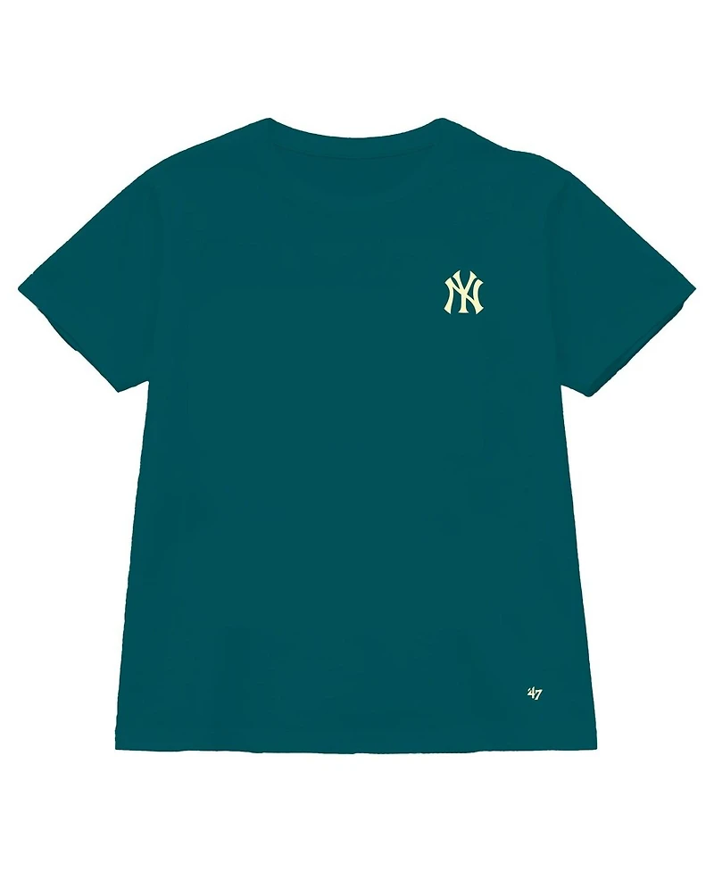 '47 Brand Women's Teal New York Yankees Plus Leon City Cropped T-Shirt